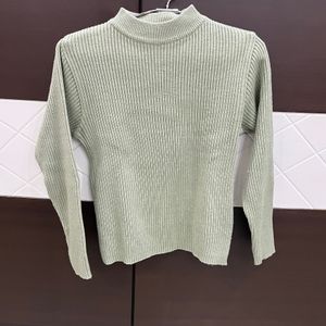 Light Olive Green Woollen Top