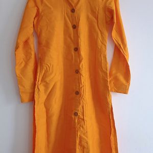 Yellow Silk Kurta Completely New