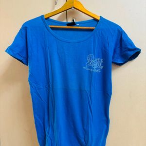 Blue Fitted T-shirt Top