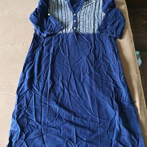 Navy Blue Aurelia Large Size Kurti