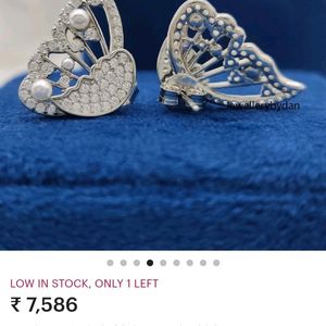 Pure925Silver 2in1 Butterfly Earring