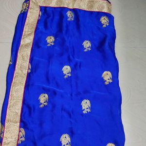 Beautiful Blue Saree With Blouse 💙