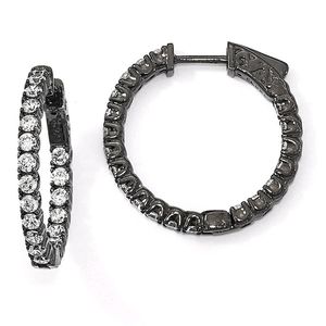 Antique Crystal Hoop Earrings