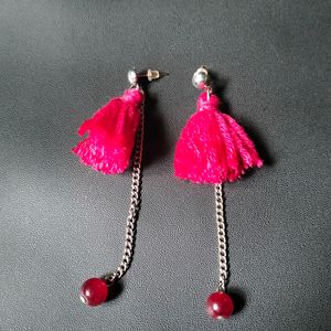 RED UNIQUE EARRINGS