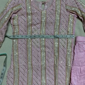 SHIFFON SHIRT,GRARA WITH NET DUPPATTA