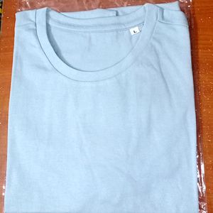 💥Men's Premium Solid Cotton Light Blue T-shirt