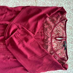 Maroon Madame Top Size (L)