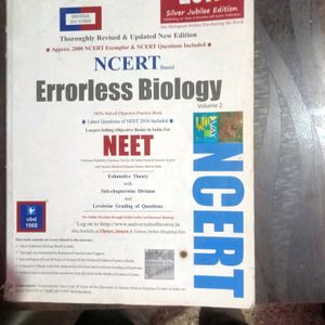 Errorless Class 11,Class 12 Biology Combo