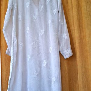 White Kurti Set