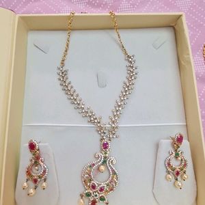 Premium Quality AD Necklace Set