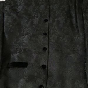 Designer Studio Wedding Black Embroidered Sherwani