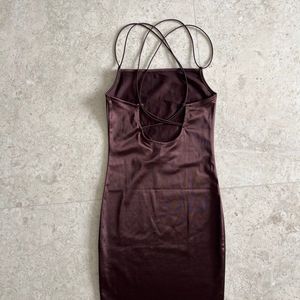 H&M Satin Backless Dress