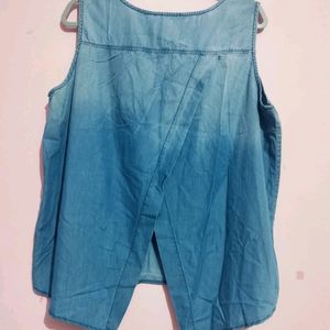 XXL Denim Double Shade Top