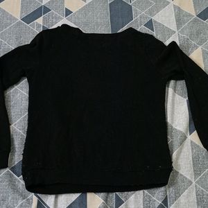 Black Woolen Sweatshirt