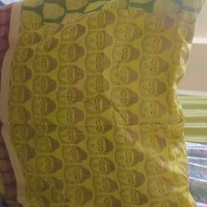 Buddha Print Cotton Saree