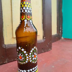 Painted Glass Bottle