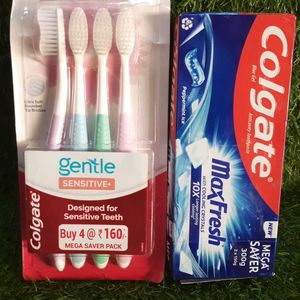 💥Colgate Maxfresh 150g×2 & Brush 4pc