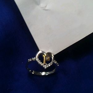 P Initial Silver Ring