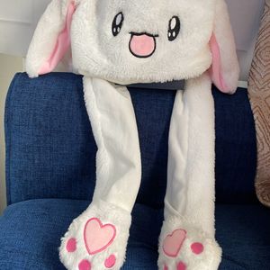 Moving Ear Rabbit Hat - Imported Soft Toy