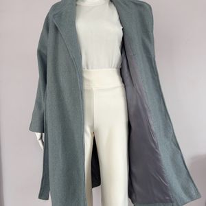 Grey Wrap Overcoat