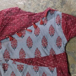 Pure Cotton A-line Kurti