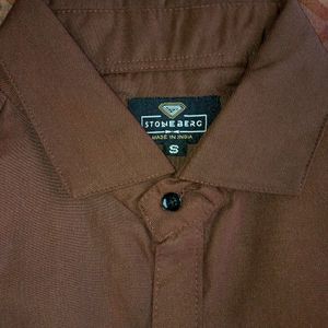 Coffee Brown Colour Shirt, Full Sleeve