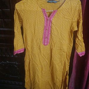 Mustard yellow Kurti