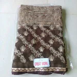 Brown Saree