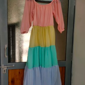 Latest Attractive Multi Colour Dress