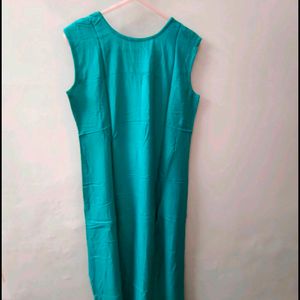 Cyan Kurti With Cape