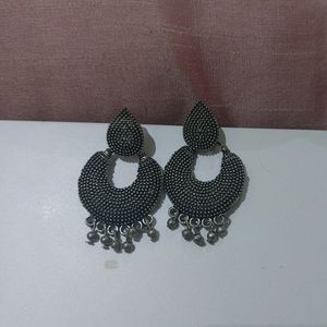 Silver Oxidised Earrings