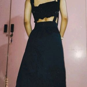 Black Dungaree Dress