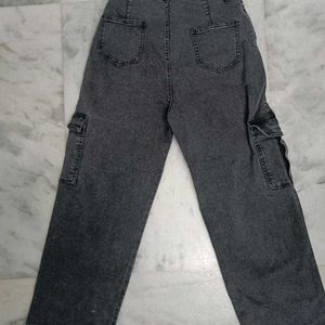 Women's Cargo Jeans Grey