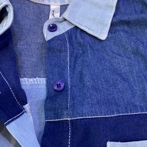 Denim Patchwork Shirt