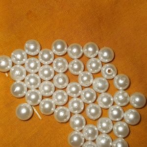 White Moti Beads