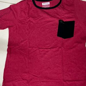 Red Tee With Pocket