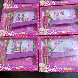 Barbie Sweet Bedroom Set🤩😍🛏️🌕🌟✨