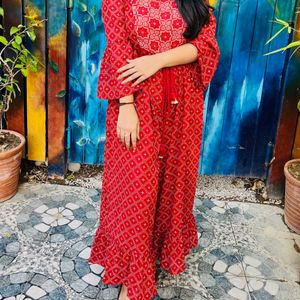 Global Desi Red Jumpsuit