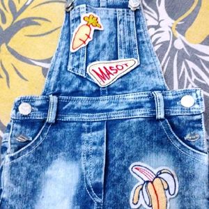 Denim Dungree For Kids