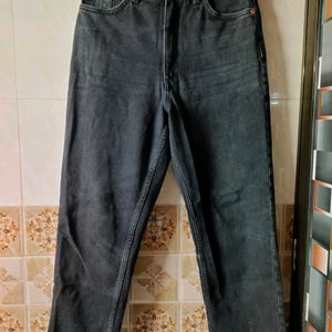 Charcoal Black Mom Fit Jeans