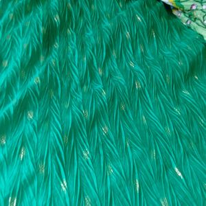 New Green Crush Pichwai Print Saree