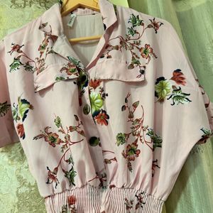 Brand New Beautiful Pink Floral Flawless Blousetop