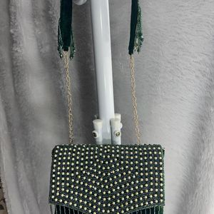 Party Wear Sling Bag With Tassels