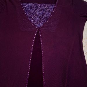 Beautiful Top With Glitter Stone