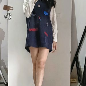 Korean Navy Blue Dress (Women's)