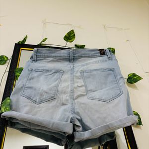 Women High Rise Denim Shorts