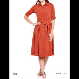 Brand: WISSTLER Shirt Dress (Rust Orange)