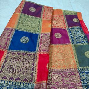 Multicolored Saree