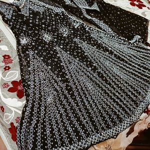 Black Fishcut Lehenga