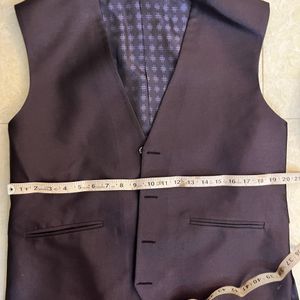 Men’s 3 Piece Coat Pant Vest Formal Color Mauve